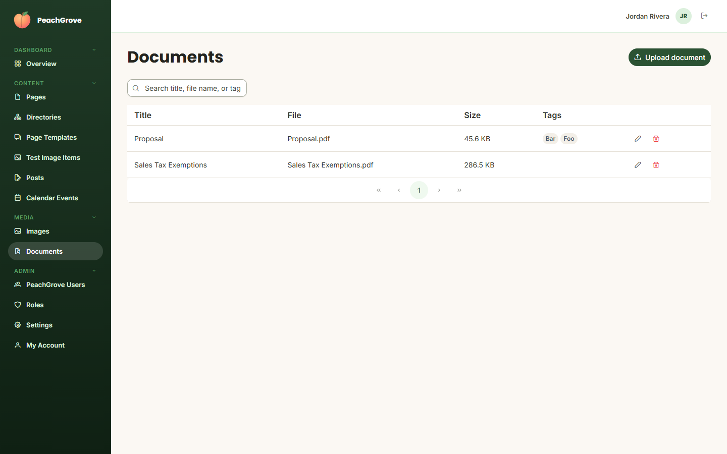 Documents library